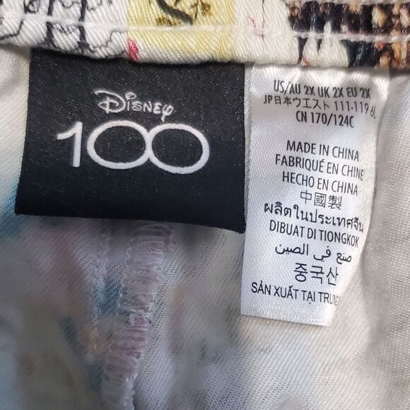 Disneyland Eras Shorts Disney 100 All Over Print Pockets Womens 2X (46"x17"x5") - Picture 4 of 4